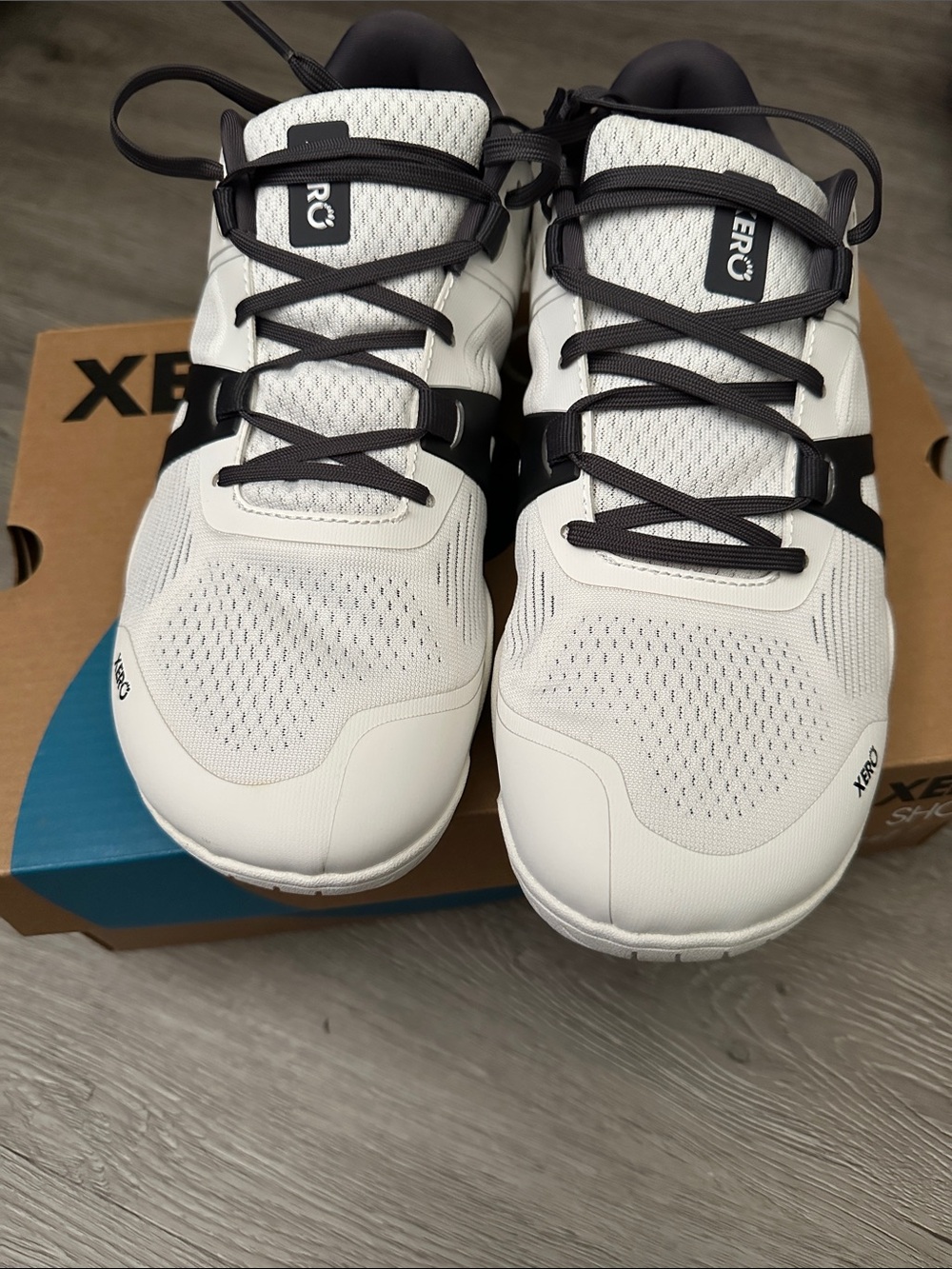 Xero White and Black Women’s Athletic Shoes